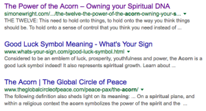 Acorn - Spirituality